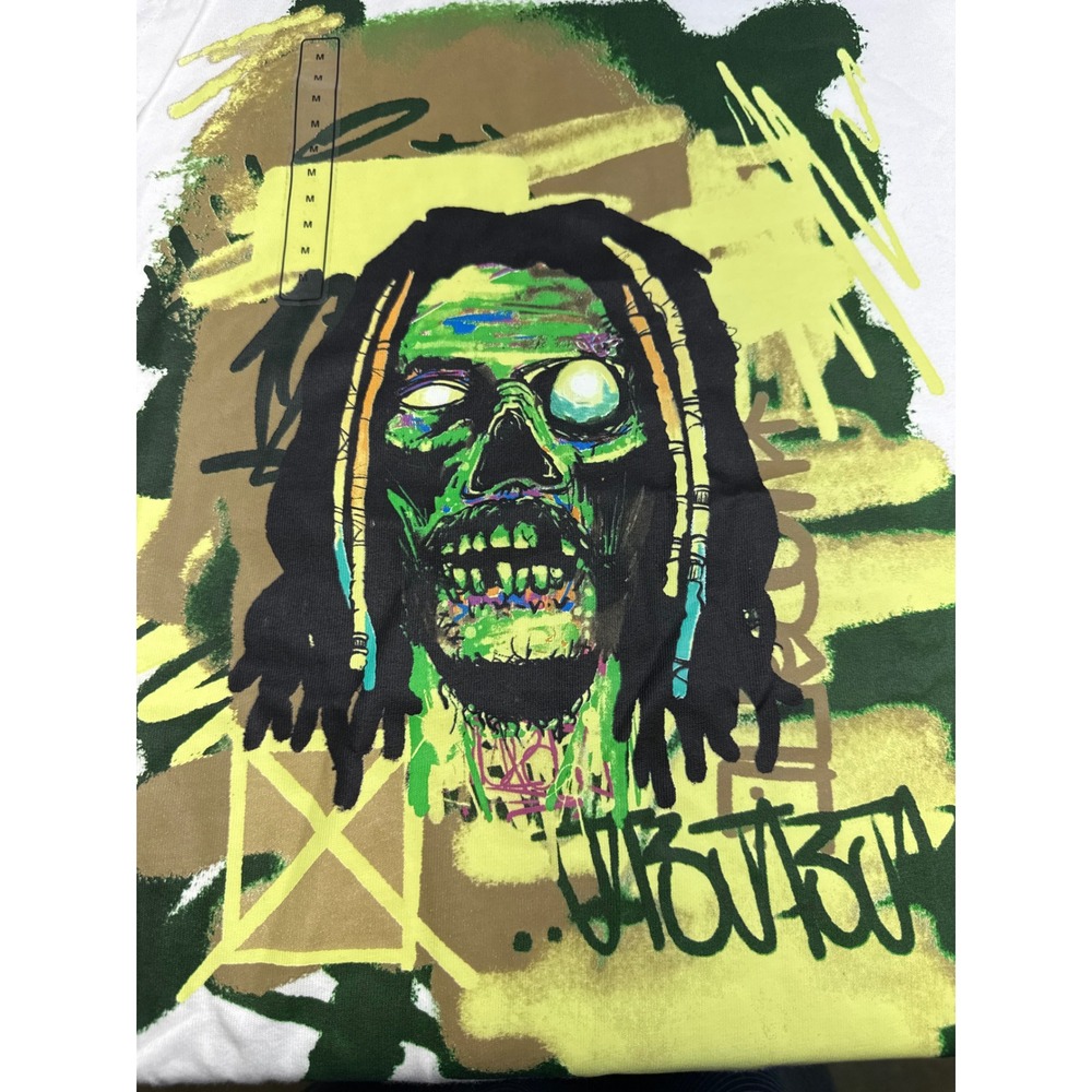 Nike Basketball Zombie Graphic T-Shirt White LooseFit Mens Medium II1491-100 NWT